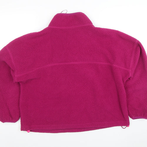 DUNNES Women’s Pink Fleece 1/4 Zip Sweatshirt Size M Polyester