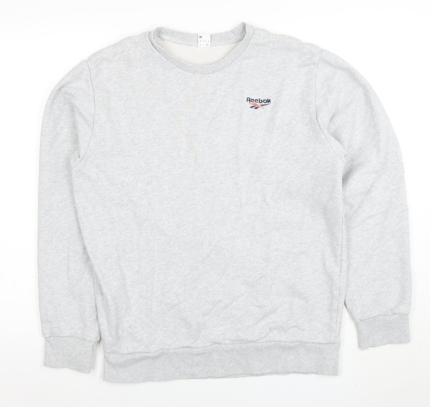 Reebok Men’s Grey Cotton Crew Neck Sweatshirt M