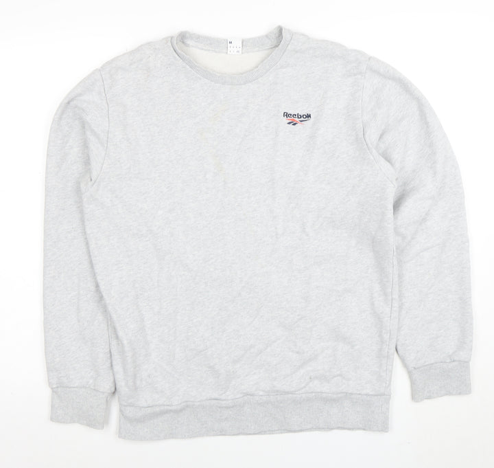 Reebok Men’s Grey Cotton Crew Neck Sweatshirt M