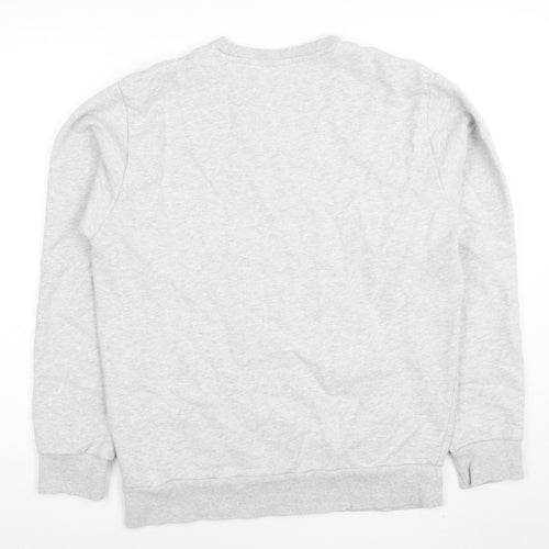 Reebok Men’s Grey Cotton Crew Neck Sweatshirt M
