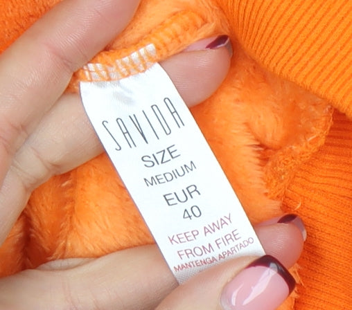 Savida Women’s Orange Llama Embellished Pullover Sweatshirt Size 12
