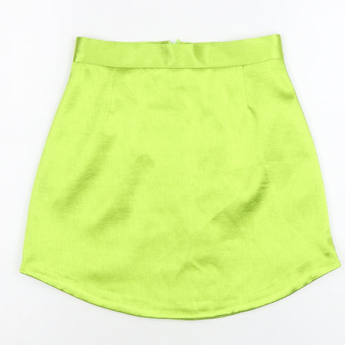 River Island Women’s Green Satin Mini Skirt Set UK 6