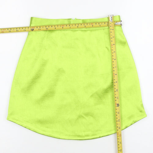 River Island Women’s Green Satin Mini Skirt Set UK 6