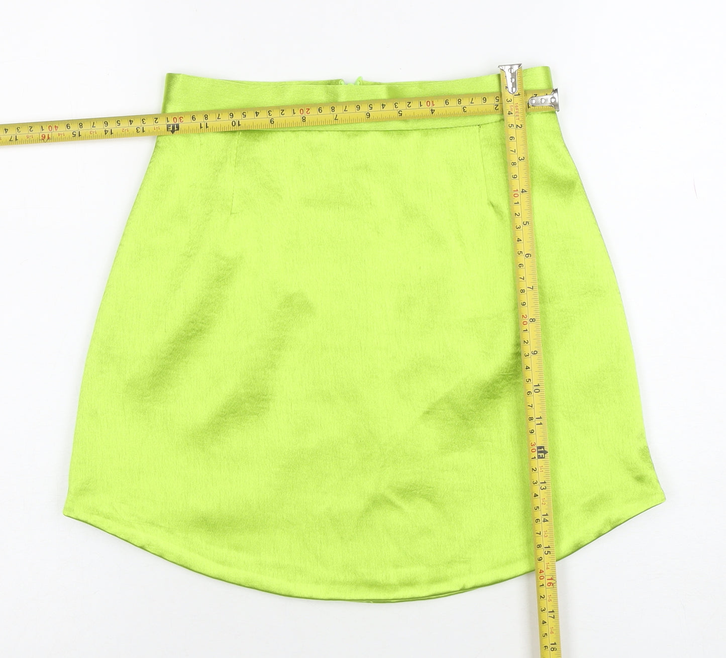 River Island Women’s Green Satin Mini Skirt Set UK 6