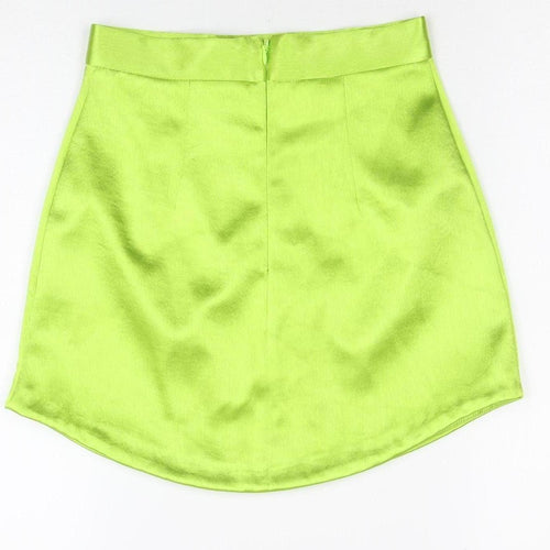 River Island Women’s Green Satin Mini Skirt Set UK 6