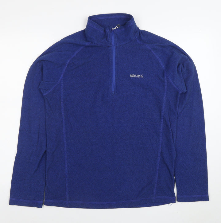 Regatta Great Outdoors Men's Blue 1/2 Zip Fleece Sweatshirt Size M