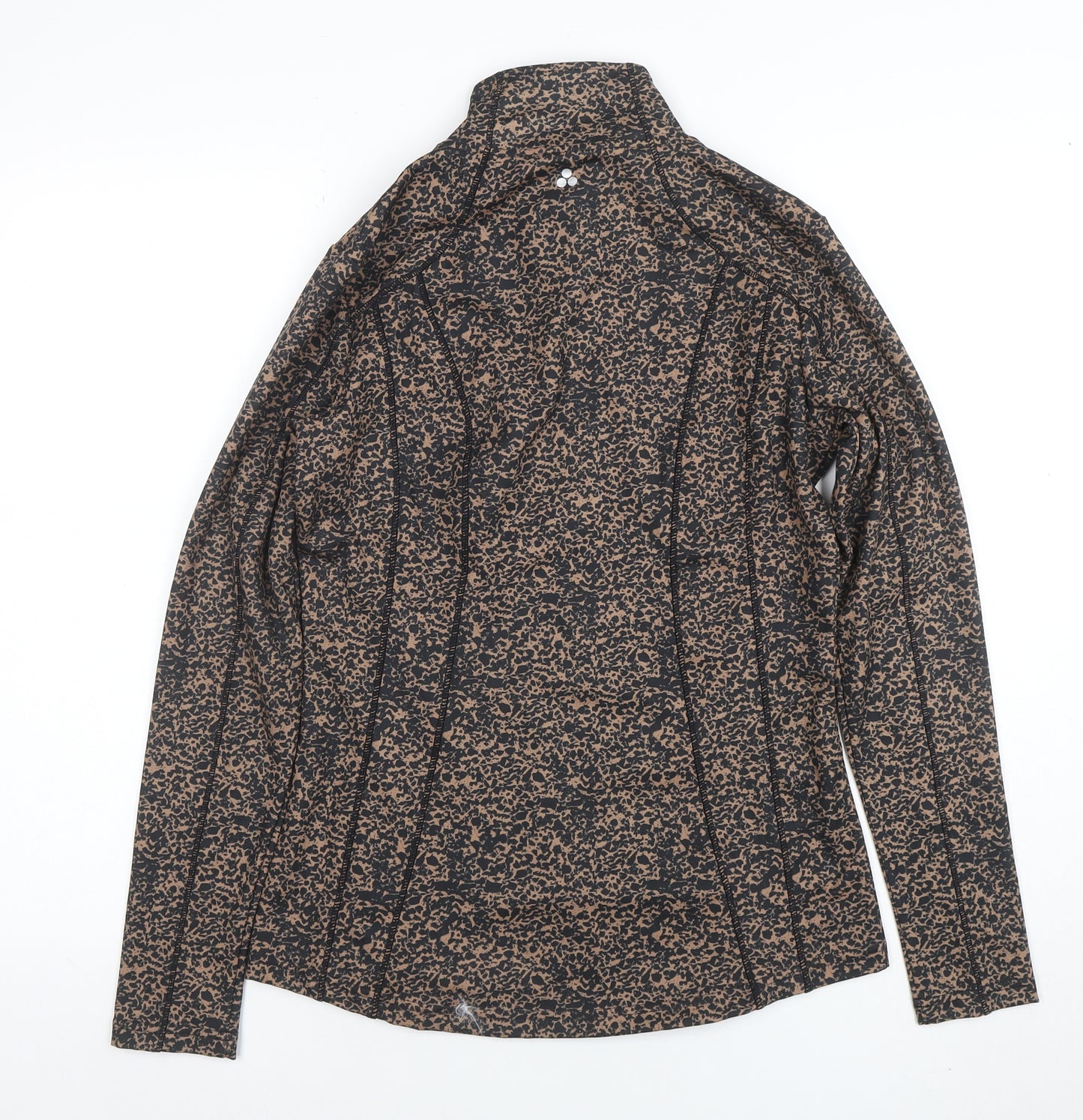 Dunnes Stores Womens Brown Animal Print Full Zip Sweatshirt S