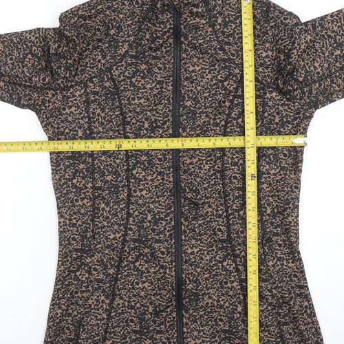 Dunnes Stores Womens Brown Animal Print Full Zip Sweatshirt S
