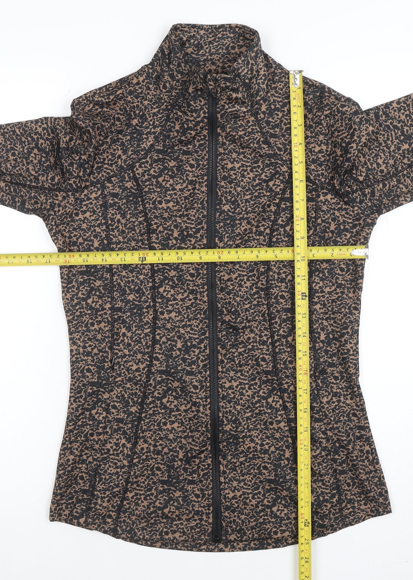 Dunnes Stores Womens Brown Animal Print Full Zip Sweatshirt S