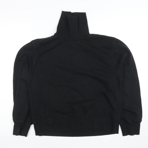 Zara Womens Black Size S Roll Neck Pullover Sweatshirt
