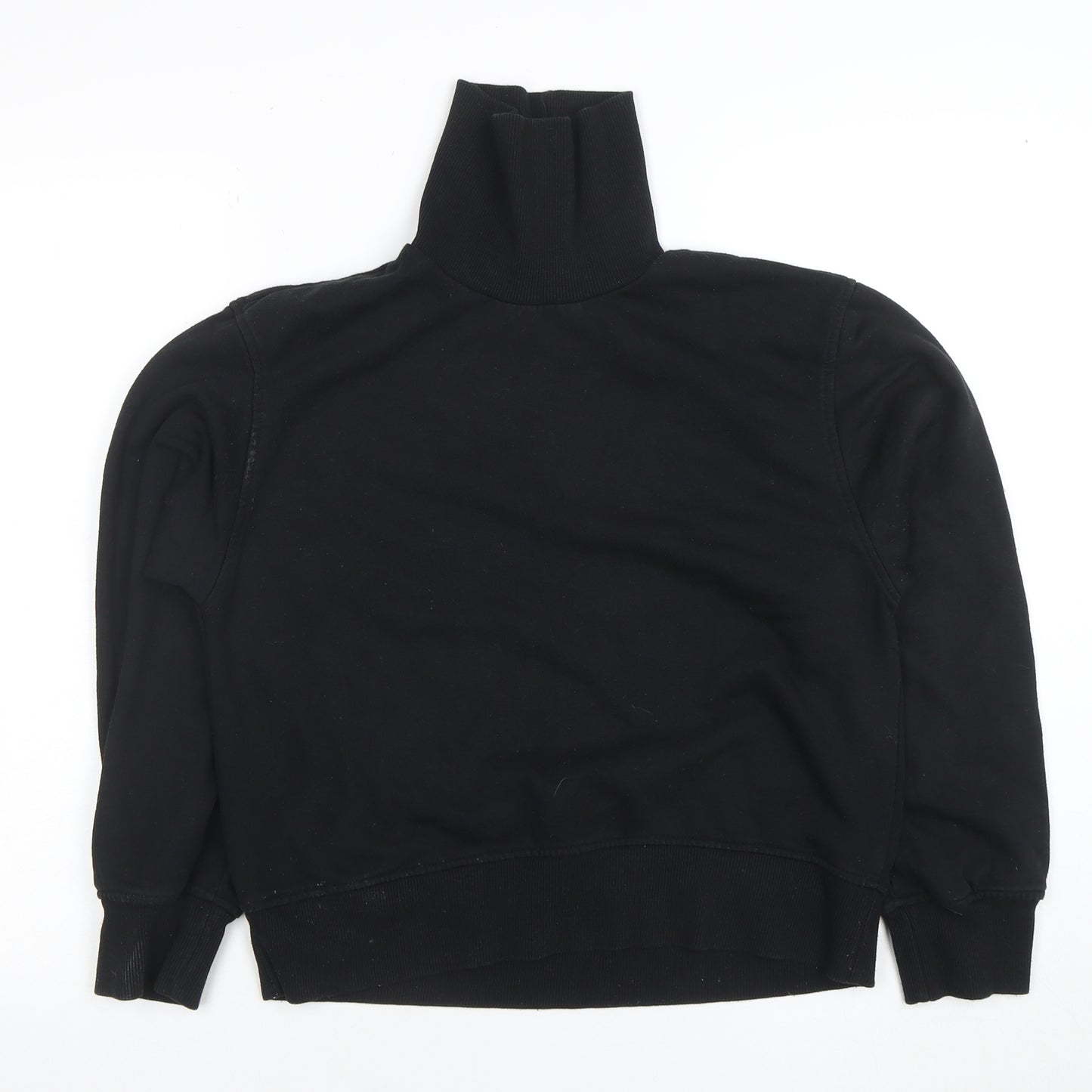 Zara Womens Black Size S Roll Neck Pullover Sweatshirt
