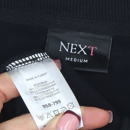 Next Men’s Black Full Zip Sweatshirt Medium Regular Fit