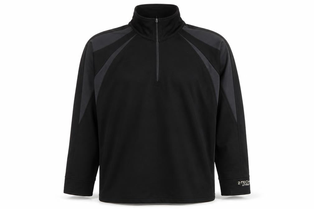 Front view of Spiro Men's Black Small 1/4 Zip Performance Sweatshirt