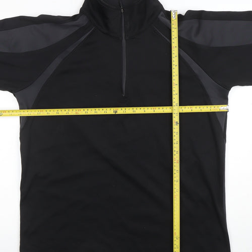 Spiro Men's Black Small 1/4 Zip Performance Sweatshirt