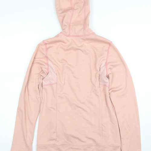 Millet Women Pink Full Zip Hooded Sweatshirt Size 8 Polyester