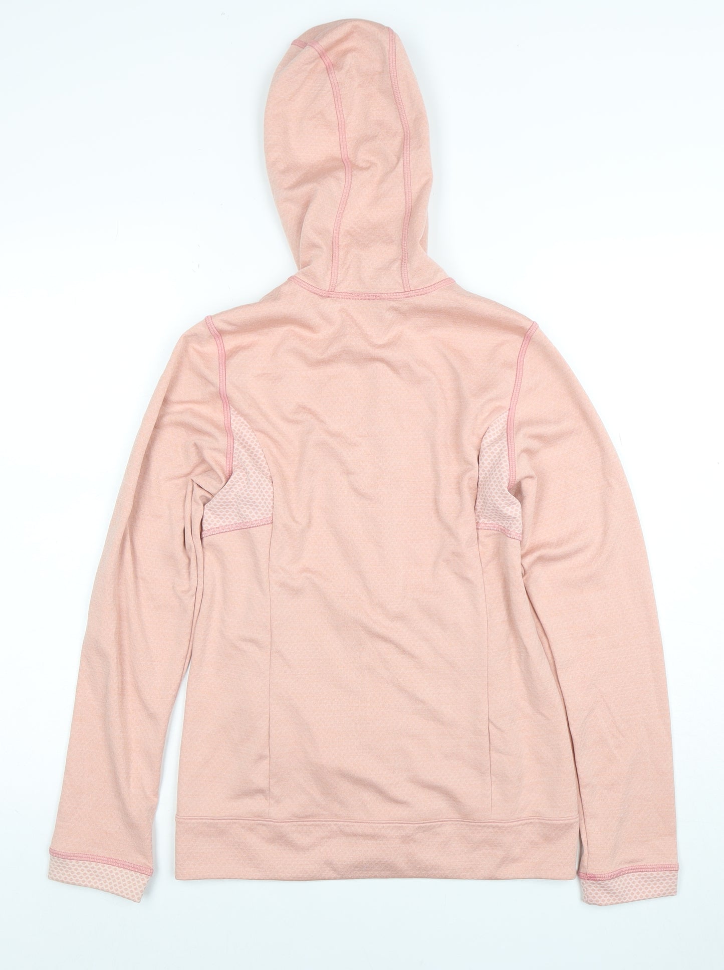 Millet Women Pink Full Zip Hooded Sweatshirt Size 8 Polyester