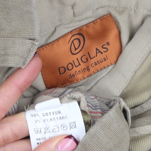 Douglas Men's Beige Chino Trousers 38in Regular Fit Cotton Blend