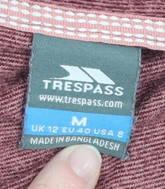 Trespass Women's Pink 1/2 Zip Pullover Sweatshirt UK 12 M