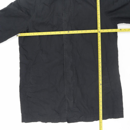 Burton Menswear London Men’s Black Rain Coat L Water Resistant Twill Jacket