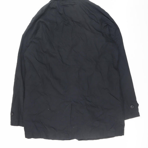 Burton Menswear London Men’s Black Rain Coat L Water Resistant Twill Jacket