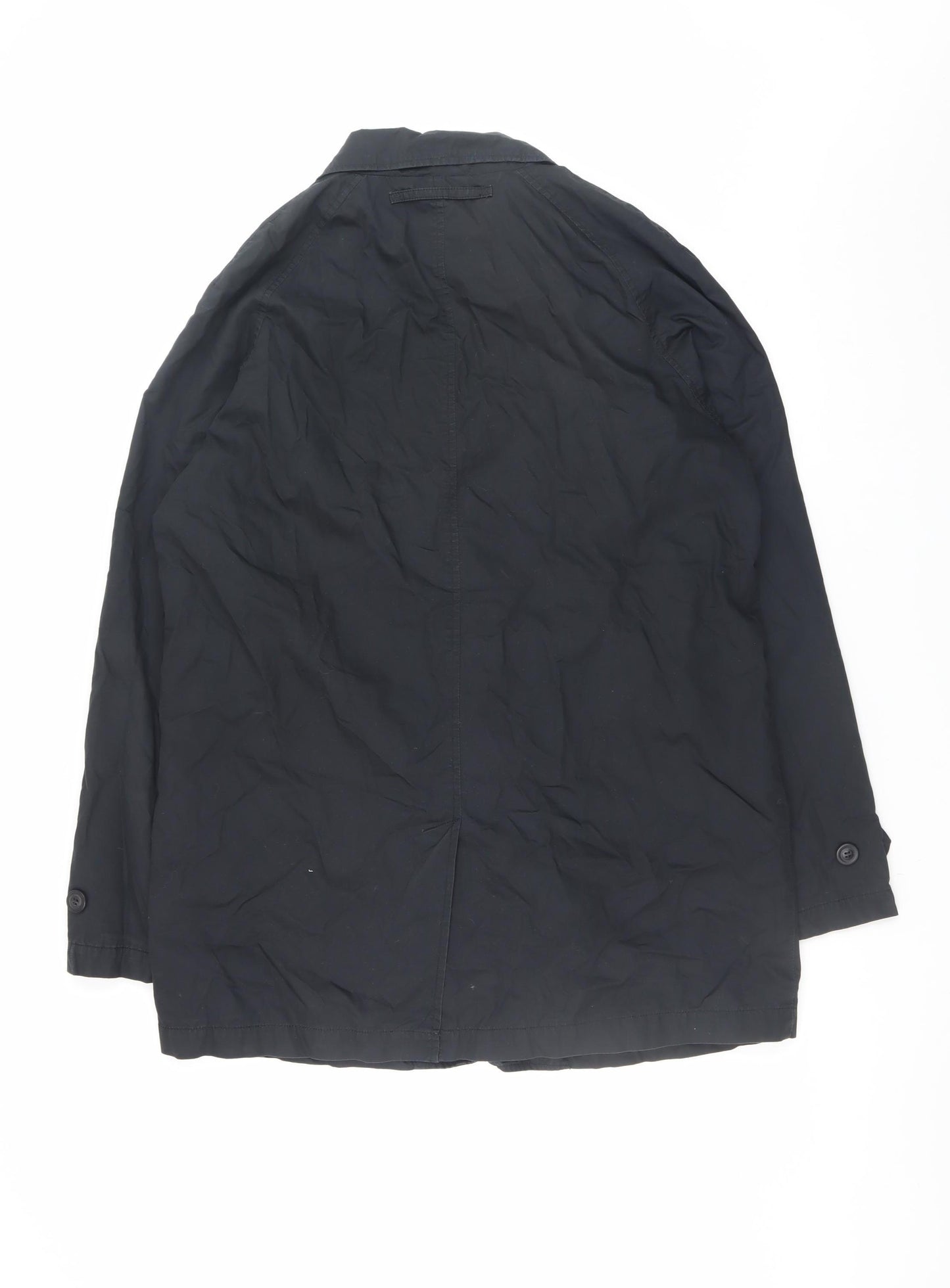 Burton Menswear London Men’s Black Rain Coat L Water Resistant Twill Jacket