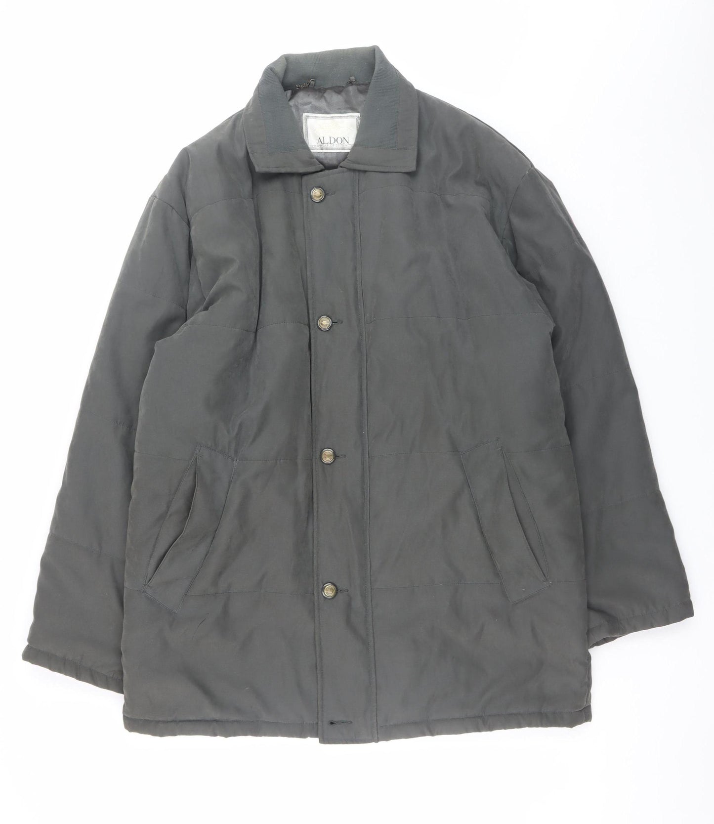Aldon Womens Grey Puffer Jacket S Mid-Length Polyester Coat
