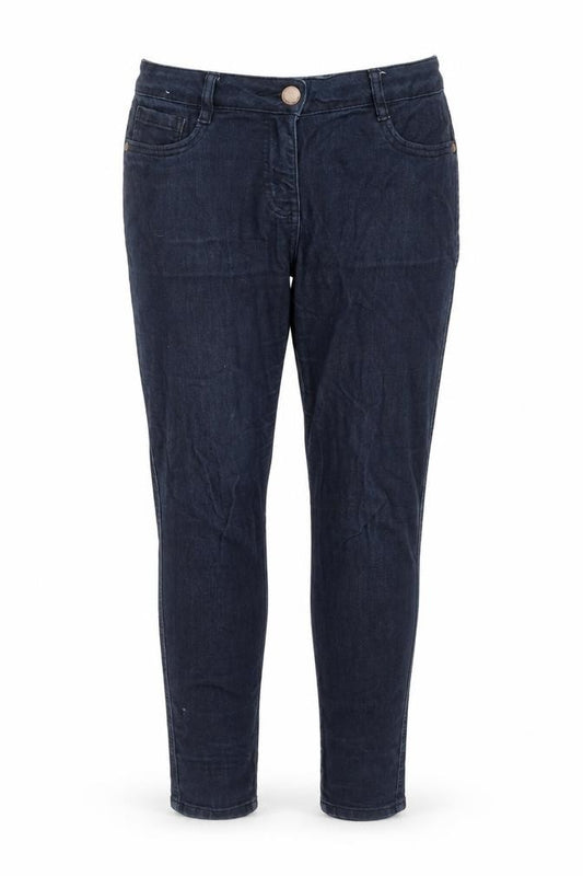 Front view of Next women’s blue jegging jeans, size UK 12r, slim fit stretch denim