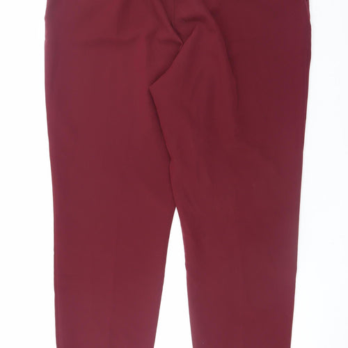 Dunnes Women’s Red Straight Leg Stretch Trousers Size 18