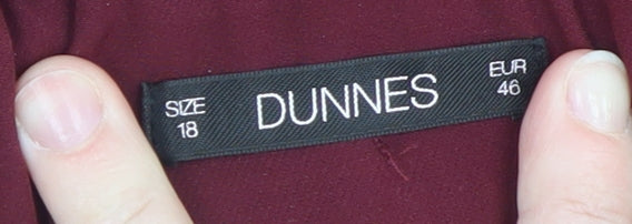 Dunnes Women’s Red Straight Leg Stretch Trousers Size 18