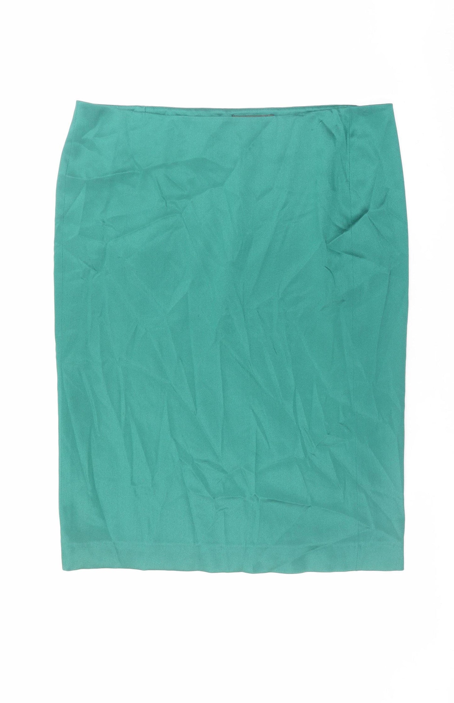 Alberta Ferretti Womens Green Pencil Skirt Size 12 High Waist