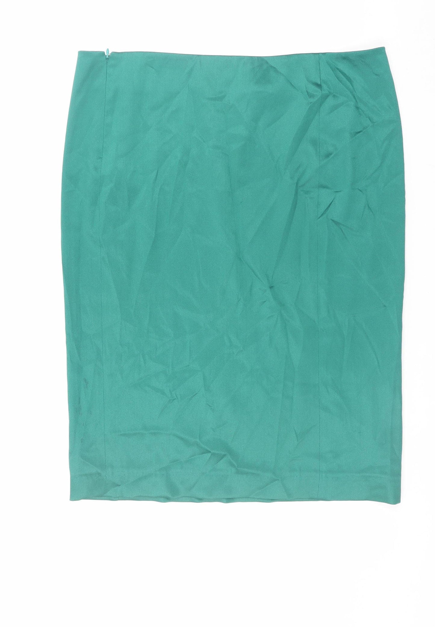 Alberta Ferretti Womens Green Pencil Skirt Size 12 High Waist