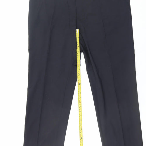 Carl Gross Men's Black Wool Blend Dress Pants Size 48R