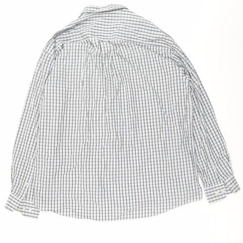 Camel Active Men's Blue Check Cotton Button-Down Shirt XL