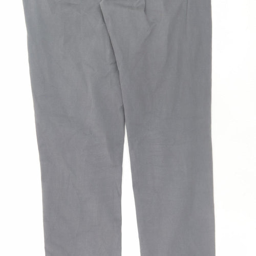 SELECTED HOMME Men's Grey Slim Fit Chino Trousers M