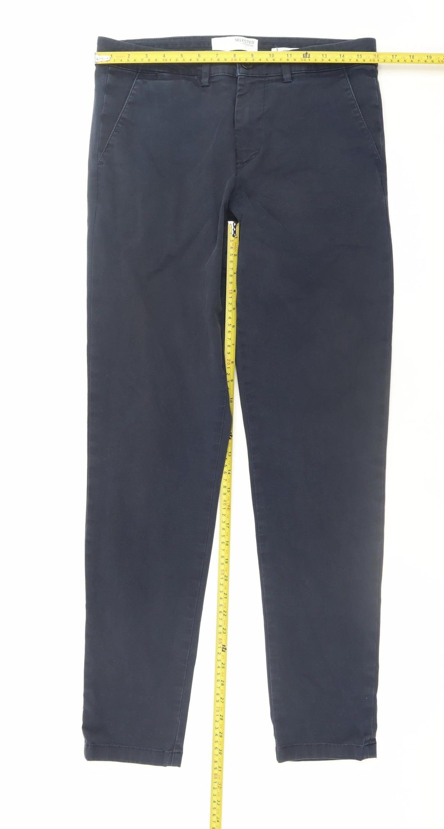 Selected Homme Men's Navy Slim Fit Chino Trousers W31 L34