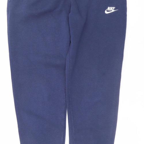 Nike Men's Blue Jogger Sweatpants Small Regular Fit Fleece Cotton Blend