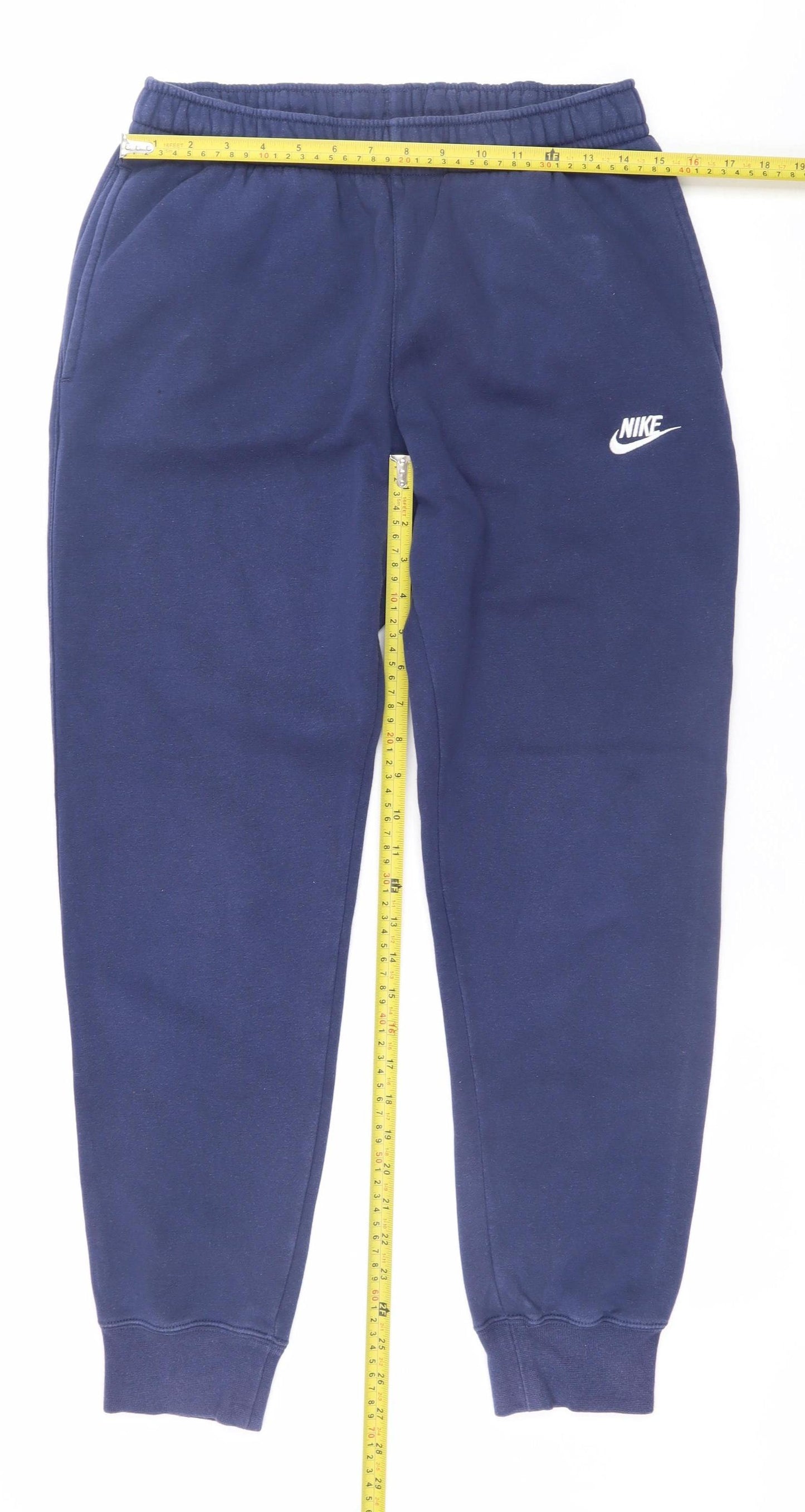 Nike Men's Blue Jogger Sweatpants Small Regular Fit Fleece Cotton Blend
