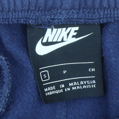 Nike Men's Blue Jogger Sweatpants Small Regular Fit Fleece Cotton Blend