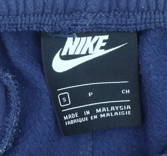 Nike Men's Blue Jogger Sweatpants Small Regular Fit Fleece Cotton Blend