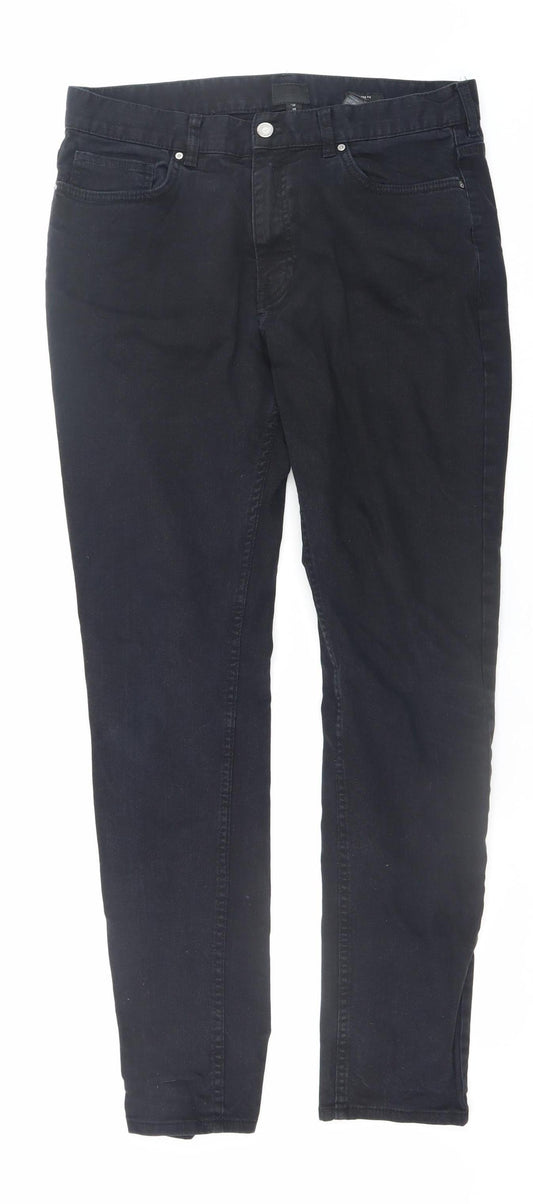 H&M Men's Black Slim Fit Skinny Jeans 32W Denim