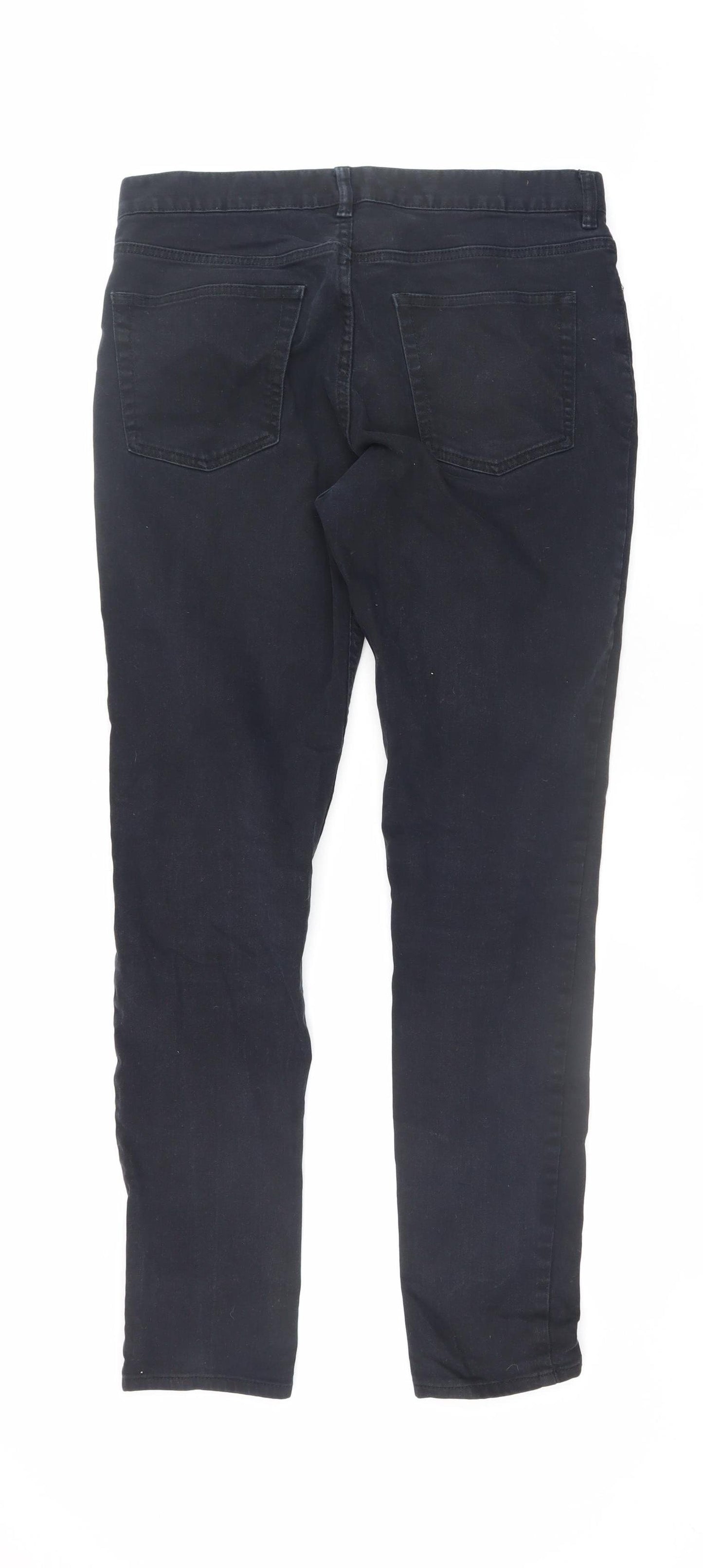 H&M Men's Black Slim Fit Skinny Jeans 32W Denim
