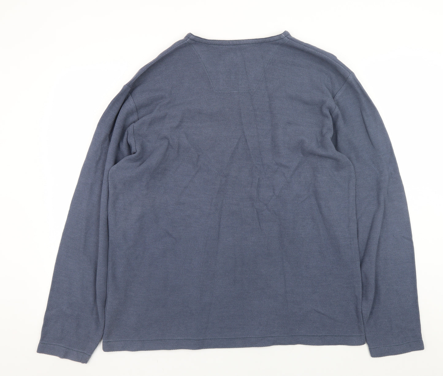Next Men's Blue V-Neck Pullover Sweatshirt Size L