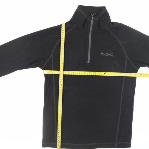 Regatta Men's Black Fleece Half Zip Pullover Sweatshirt Size S