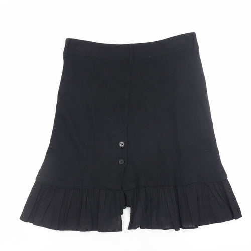 Comptoir Des Cotonniers Womens Black Knee Length A-Line Skirt Size 8