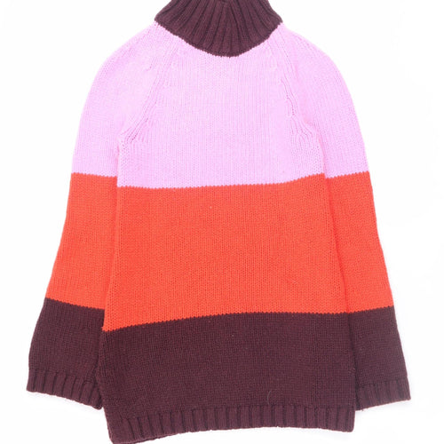 Ann Taylor Womens Multicoloured XS Knit Roll Neck Jumper Dress