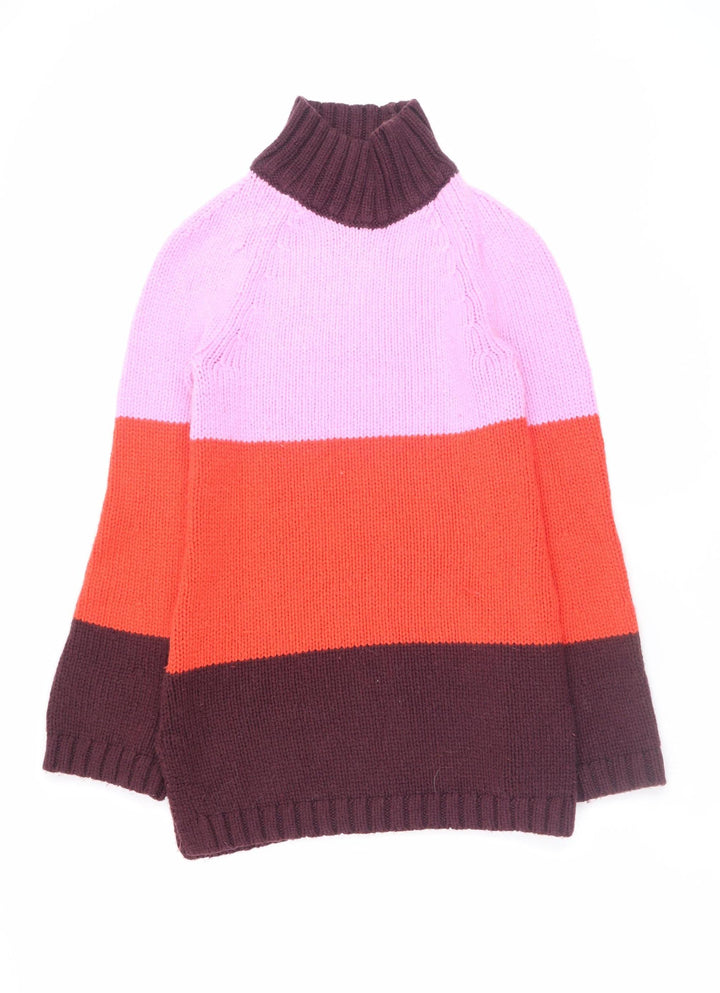 Ann Taylor Womens Multicoloured XS Knit Roll Neck Jumper Dress