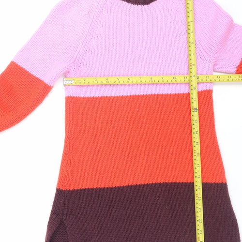 Ann Taylor Womens Multicoloured XS Knit Roll Neck Jumper Dress