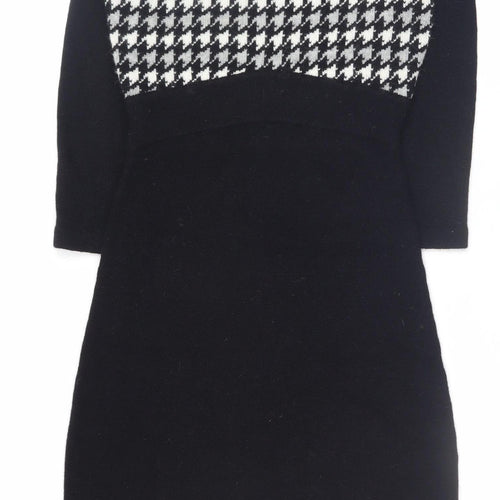 Untold Women’s Black Houndstooth Knit Bodycon Dress Size 8