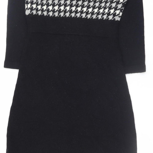 Untold Women’s Black Houndstooth Knit Bodycon Dress Size 8