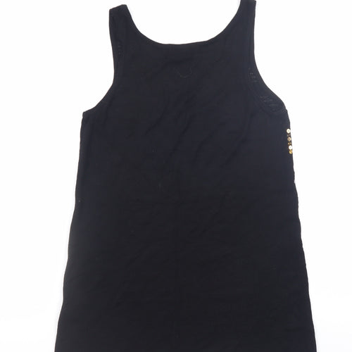 Monsoon Women’s Black Sequin Striped Sleeveless Jumper UK 8